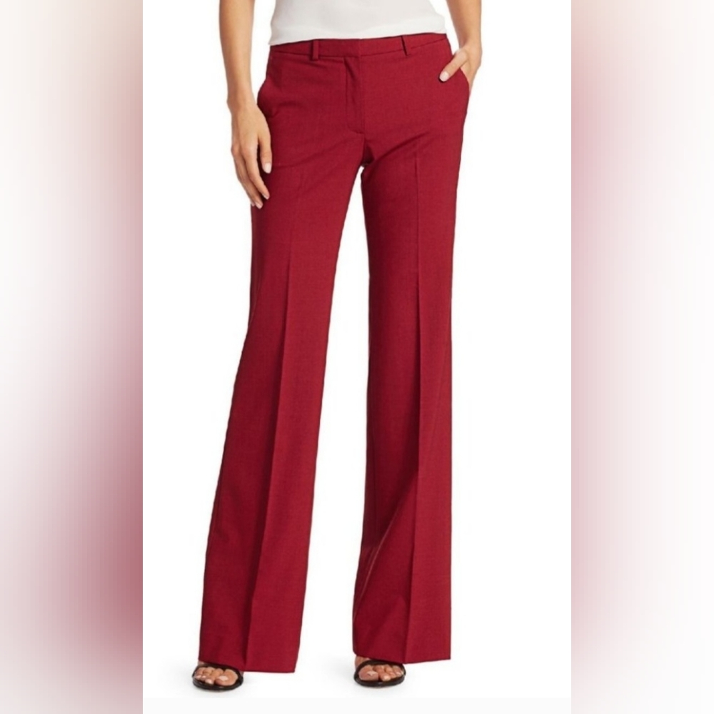 Theory Demitria 2 Wool-Blend Flared Pants size 6